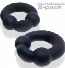 Ultraballs 2 Piece Cockring Set Special Edition Black
