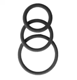 3 Pack Rubber Cock Ring Set