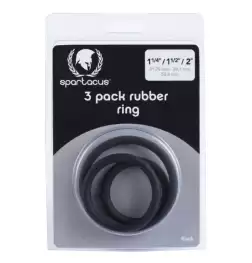 3 Pack Rubber Cock Ring Set