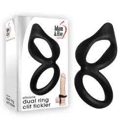 Adam & Eve Silicone Dual Ring Clit Tickler