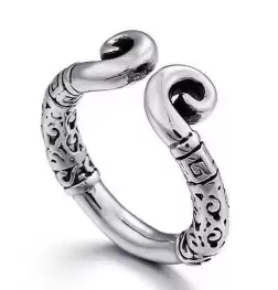 Ancient Stainless Steel Mens Glans Ring