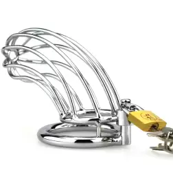 BDStyle Silver Caged Tiger Male Chastity Device