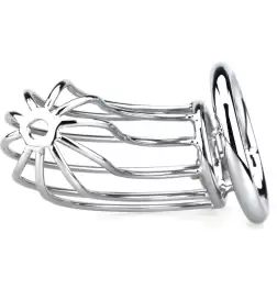 BDStyle Silver Caged Tiger Male Chastity Device