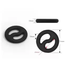 Brutus Yin Yang Silicone Cock and Ball Duo Ring