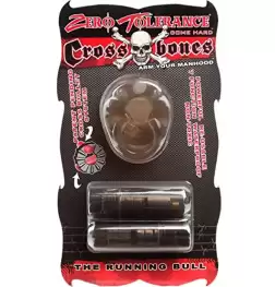 Crossbones Running Bull Double Bullet Cock Ring