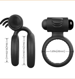 Nightcrawler Cock Ring with Double Ring