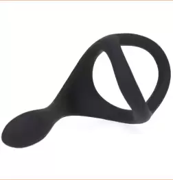 Silicone Triangle Penis Ring with Teasing Tail