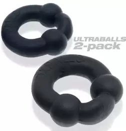 Ultraballs 2 Piece Cockring Set Special Edition Black