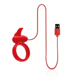 Buckle Up USB Silicone Rabbit Cockring