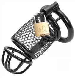Caged Dragon Male Chastity Device Black