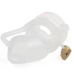 Chastity Cage Silicone Birdlocked-Transparent