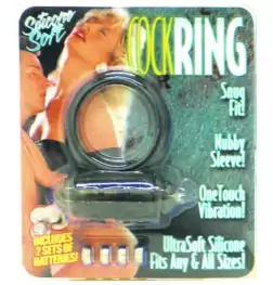 Cock Ring Silicone Soft Snug Fit 1 Touch Vibration