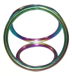 Rainbow Triple Cock and Ball Ring