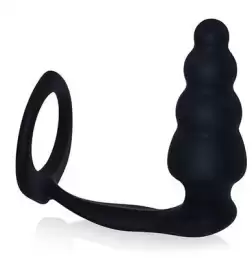 Combo Master Cockring Plug Black