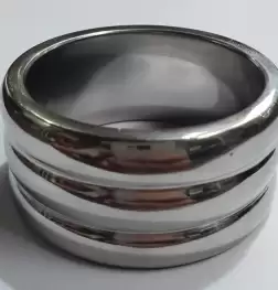 Deep Grooved Steel Cock Ring