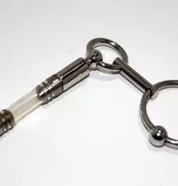 Flexible Penis Plug With Steel Glans Ring
