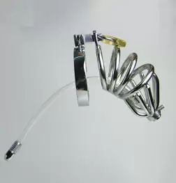 Hoop Cock Cage with Urethral Tube