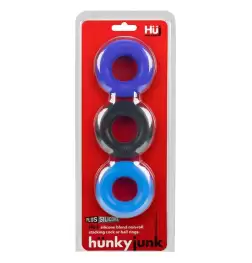 Hunkyjunk HUJ3 C-Ring 3 Pack Multi Colour