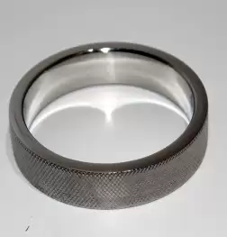 Knurled Surface Steel Cock Ring 15mm Thick Band