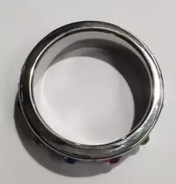 Jewelled Brick Steel Cock Ring