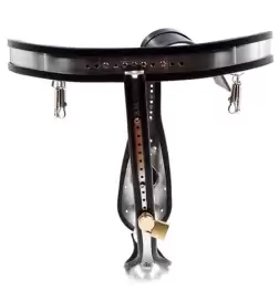 Male Chastity Belt With Urethral Plug