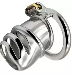 Snub Nose Stainless Steel Chastity Cage