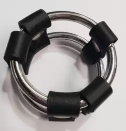 Plain Tube Steel Double Cock Ring Black