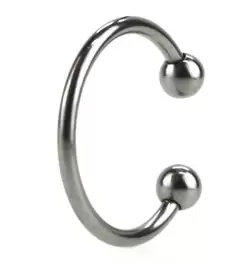 SILVER Pressure Point Beaded Stainless Steel Glans Ring