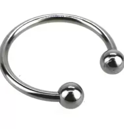 SILVER Pressure Point Beaded Stainless Steel Glans Ring