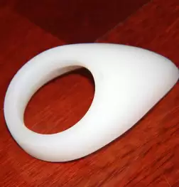White Silicone Tear Drop Cock Ring