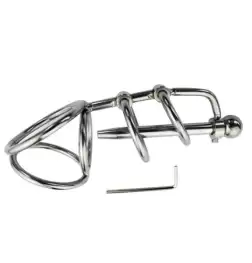 +Putin Male Chastity Device With Urethral Tube