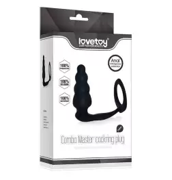 Combo Master Cockring Plug Black