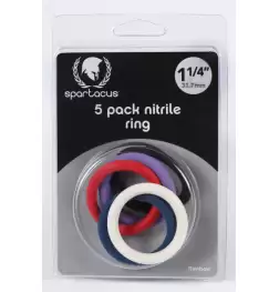 Rainbow Nitrile Cock Ring 5 Pack