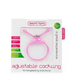 SHOTS Adjustable Cock Ring in Pink