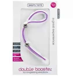 Shots Double Booster Purple Stretchy Cock Ring