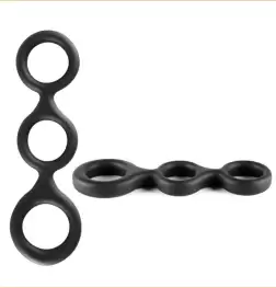 X-MEN Liquid Silicone Three Ring Cock Ring