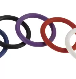 Rainbow Nitrile Cock Ring 5 Pack