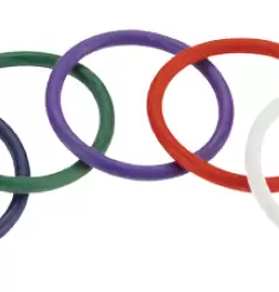 Rainbow Rubber Stretchy Cock Ring 5 Pack