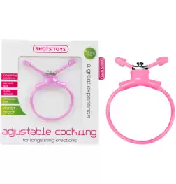 SHOTS Adjustable Cock Ring in Pink