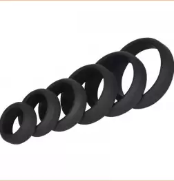 Silicone Cock Ring Set - 6 pcs