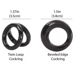 Double Loops Silicone Cockrings Set