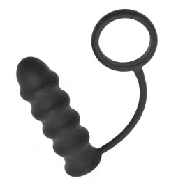 The Rippler Vibrating Silicone Anal Plug & Cock Ring