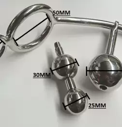 Triple Ball Anal Hook With Double Cock Ring