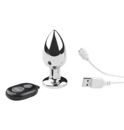 Remote Vibrating Stainless Steel Butt Plug