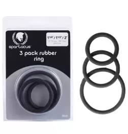 3 Pack Rubber Cock Ring Set