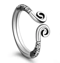 Ancient Stainless Steel Mens Glans Ring