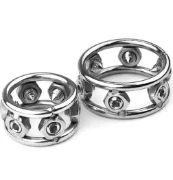 BDStyle Mens Heavy Cock Rings With 6 Spikes