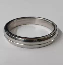 Donut Steel Cock Ring Grooved