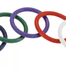 Rainbow Rubber Stretchy Cock Ring 5 Pack