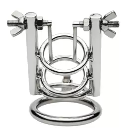 Stainless Steel Urethral Spreader CBT Chastity Cage